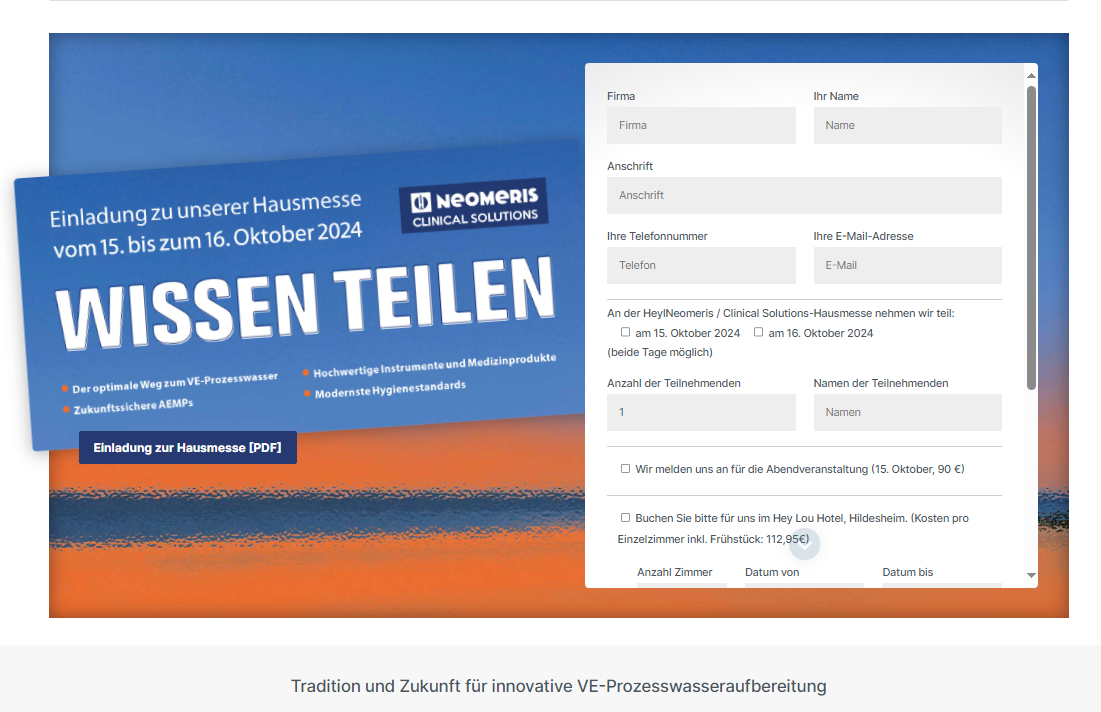 Sie sind herzlich eingeladen zu unserer Hausmesse 